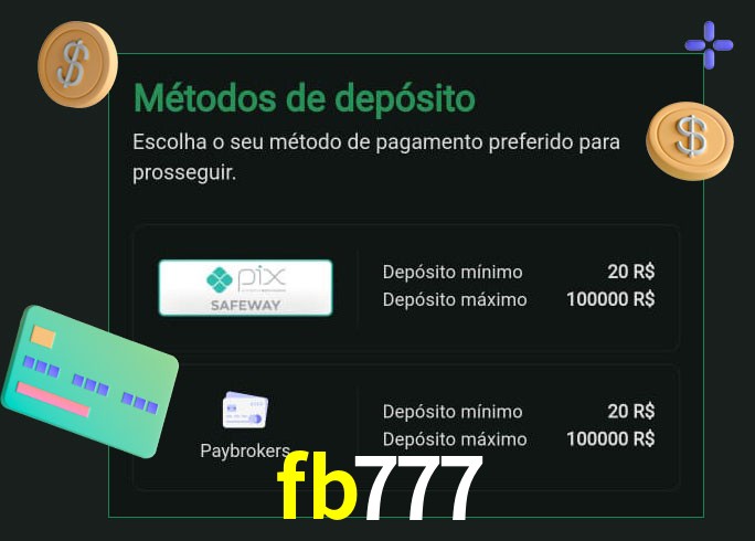 O cassino fb777 oferece uma grande variedade de métodos de pagamento